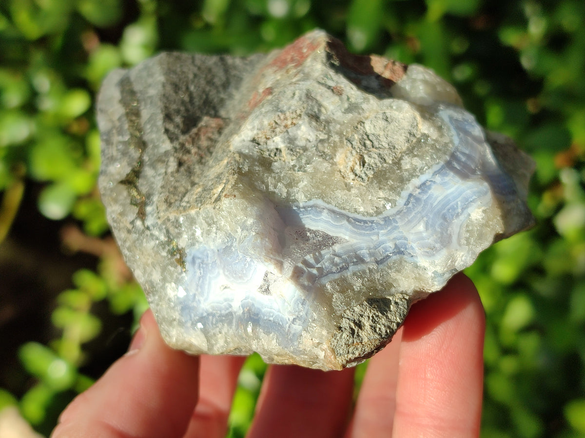 Natural Blue Lace Agate Geode Specimens x 12 From Nsanje, Malawi - Toprock Gemstones and Minerals 