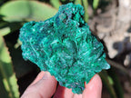Natural Silky Malachite Specimens x 4 From Kasompe, Congo - Toprock Gemstones and Minerals 