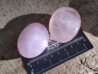 Polished Rose Quartz Palm Stones x 24 From Ambatondrazaka, Madagascar - Toprock Gemstones and Minerals 
