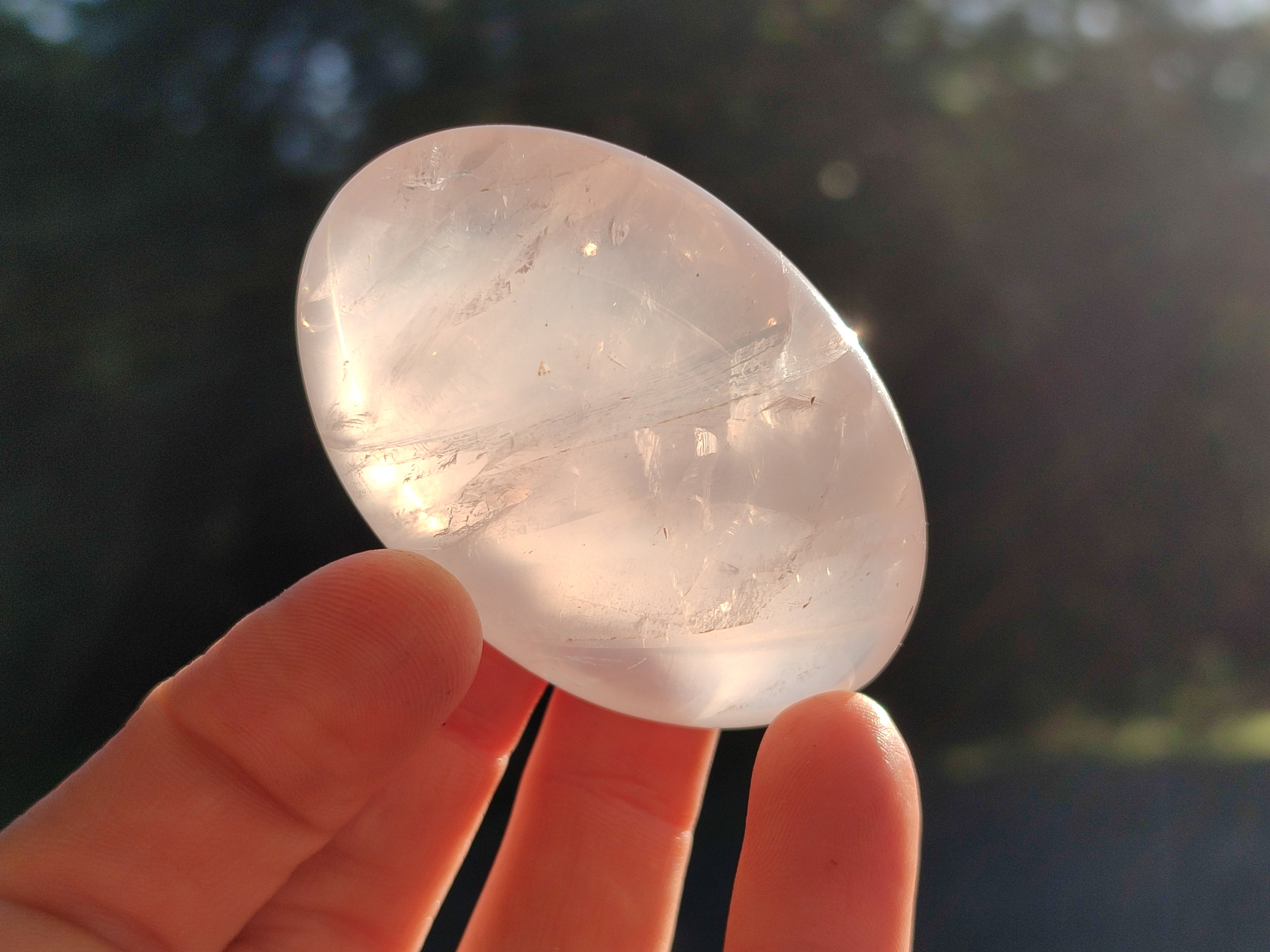 Polished Rose Quartz Palm Stones x 24 From Ambatondrazaka, Madagascar - Toprock Gemstones and Minerals 