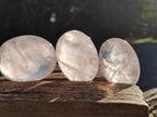 Polished Rose Quartz Palm Stones x 24 From Ambatondrazaka, Madagascar - Toprock Gemstones and Minerals 