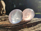 Polished Rose Quartz Palm Stones x 24 From Ambatondrazaka, Madagascar - Toprock Gemstones and Minerals 