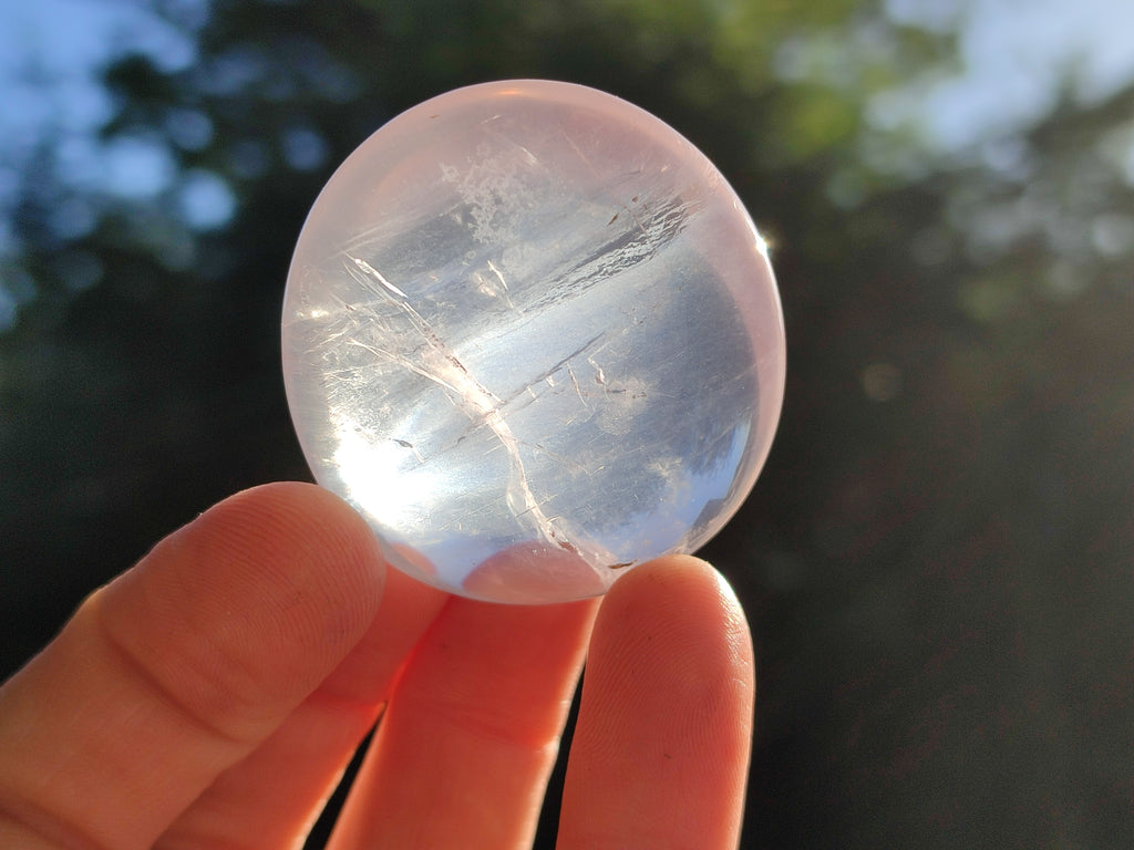 Polished Rose Quartz Palm Stones x 24 From Ambatondrazaka, Madagascar - Toprock Gemstones and Minerals 