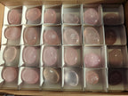 Polished Rose Quartz Palm Stones x 24 From Ambatondrazaka, Madagascar - Toprock Gemstones and Minerals 