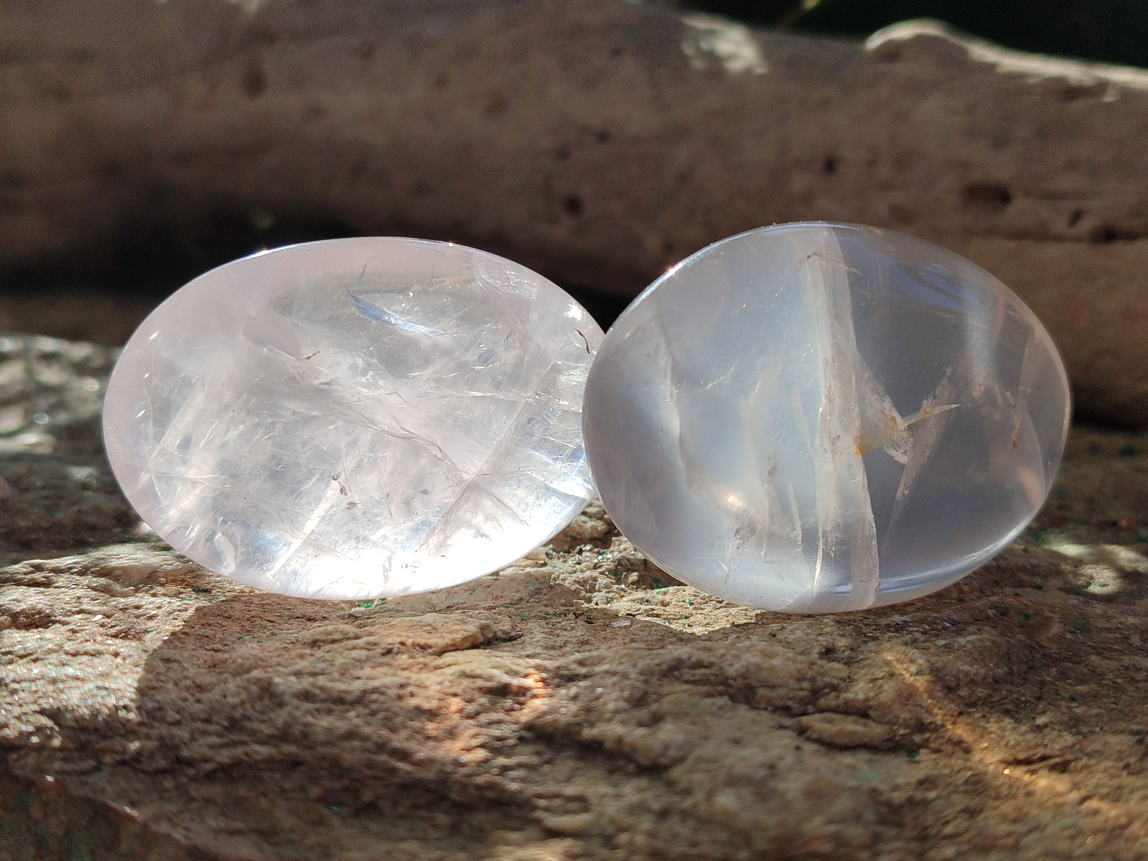 Polished Rose Quartz Palm Stones x 24 From Ambatondrazaka, Madagascar - Toprock Gemstones and Minerals 