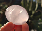 Polished Rose Quartz Palm Stones x 24 From Ambatondrazaka, Madagascar - Toprock Gemstones and Minerals 