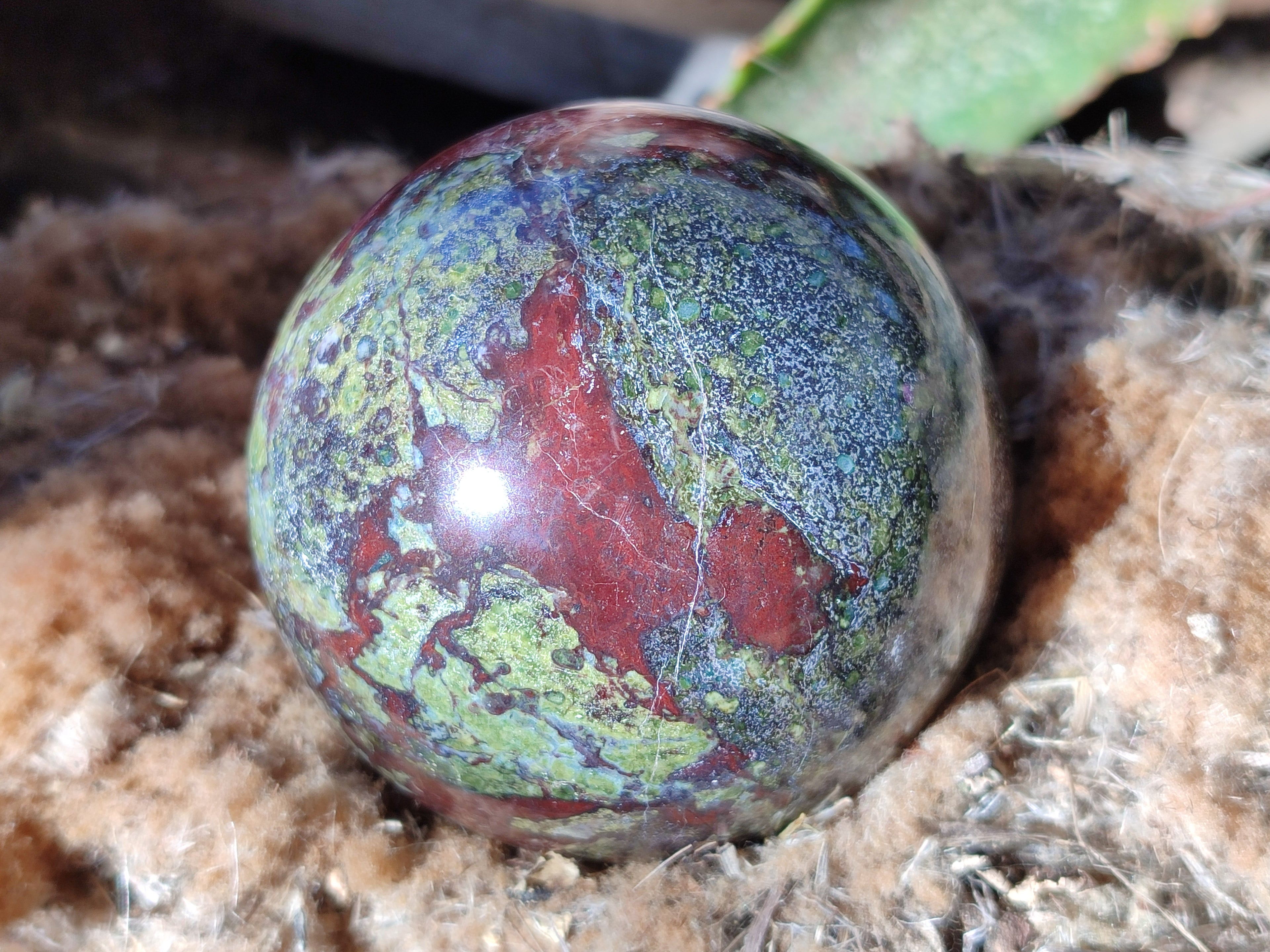 Polished Bastite Dragons Blood Stone Sphere-Ball x 3 From Tshipise, South Africa - Toprock Gemstones and Minerals 