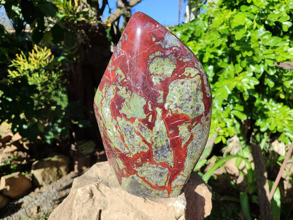 Polished Large Bastite Dragons Blood Stone Standing Free Form x 1 From Tshipise, South Africa