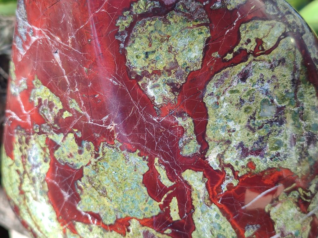 Polished Large Bastite Dragons Blood Stone Standing Free Form x 1 From Tshipise, South Africa - Toprock Gemstones and Minerals 