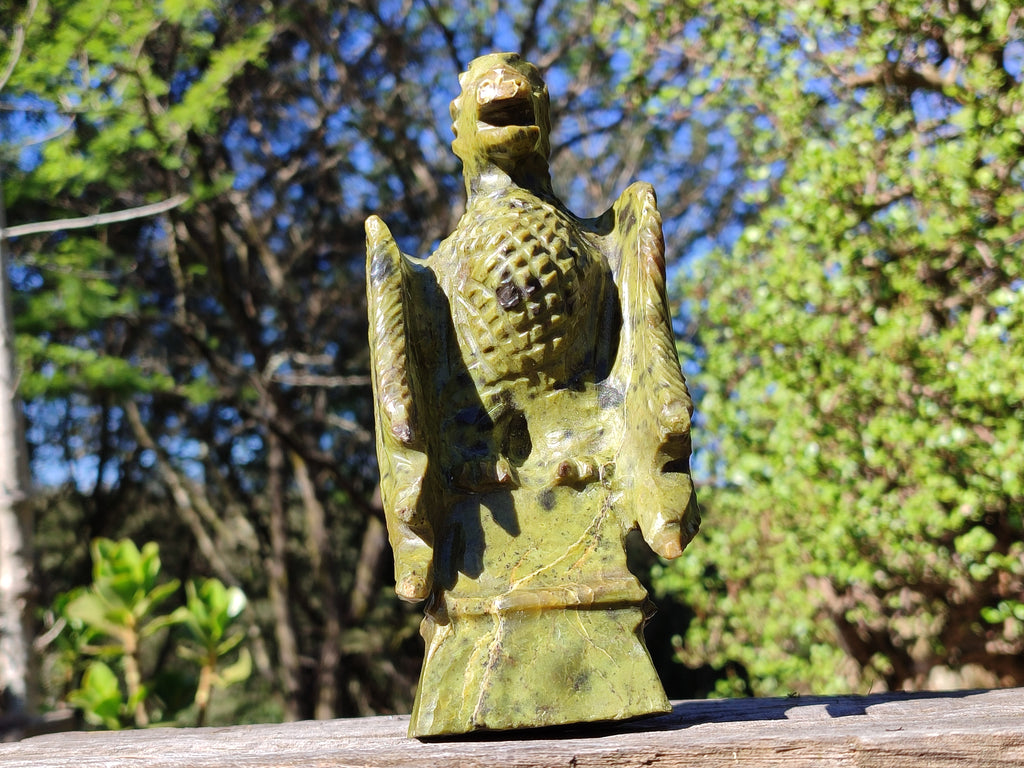 Polished Leopard Stone German Dragon Carving x 1 From Zimbabwe - Toprock Gemstones and Minerals 