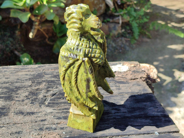 Polished Leopard Stone German Dragon Carving x 1 From Zimbabwe