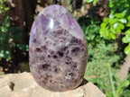 Polished Chevron Amethyst Standing Free Form x 1 From Ankazobe, Madagascar - Toprock Gemstones and Minerals 