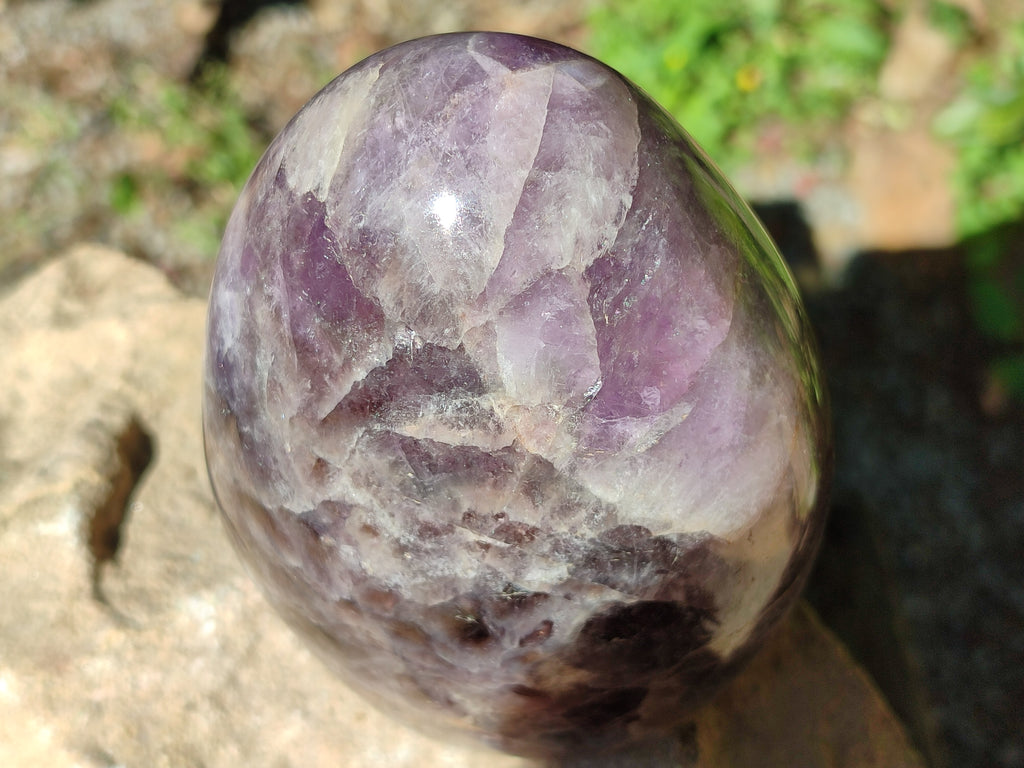 Polished Chevron Amethyst Standing Free Form x 1 From Ankazobe, Madagascar - Toprock Gemstones and Minerals 