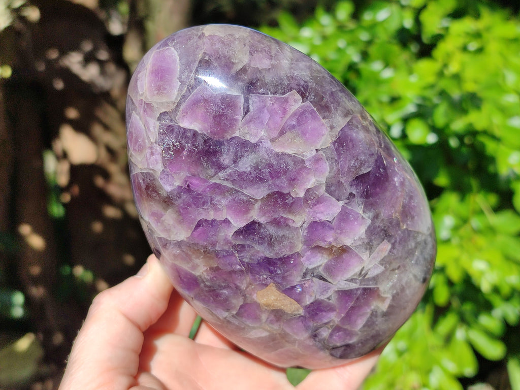 Polished Chevron Amethyst Standing Free Form x 1 From Ankazobe, Madagascar - Toprock Gemstones and Minerals 
