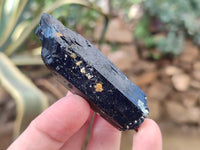 Natural Fibrous Terminated Schorl Black Tourmaline with a little Hyalite Opal x 12 From Erongo, Namibia