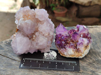 Natural Mixed Selection of Spirit Quartz and Silky Malachite x 6 From Southern Africa