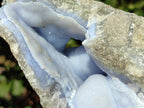Natural Blue Lace Agate Geode Specimens x 3 From Nsanje, Malawi - Toprock Gemstones and Minerals 