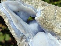 Natural Blue Lace Agate Geode Specimens x 3 From Nsanje, Malawi