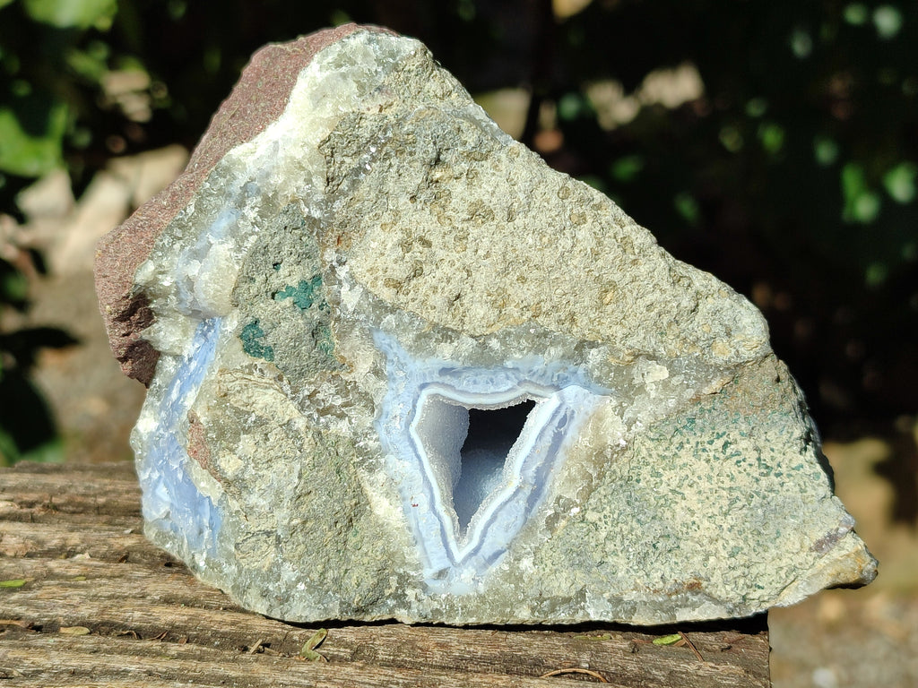 Natural Blue Lace Agate Geode Specimens x 3 From Nsanje, Malawi - Toprock Gemstones and Minerals 