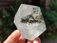 Polished Mixed Inclusion Quartz Crystals Including Tourmalinated Quartz x 6 from Madagascar