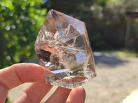 Polished Mixed Inclusion Quartz Crystals Including Tourmalinated Quartz x 6 from Madagascar