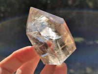 Polished Mixed Inclusion Quartz Crystals Including Tourmalinated Quartz x 6 from Madagascar