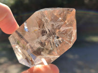 Polished Mixed Inclusion Quartz Crystals Including Tourmalinated Quartz x 6 from Madagascar
