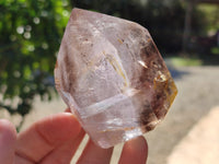 Polished Mixed Inclusion Quartz Crystals Including Tourmalinated Quartz x 6 from Madagascar