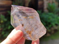 Polished Mixed Inclusion Quartz Crystals Including Tourmalinated Quartz x 6 from Madagascar