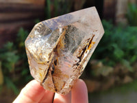 Polished Mixed Inclusion Quartz Crystals Including Tourmalinated Quartz x 6 from Madagascar