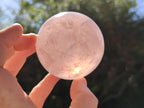 Polished Star Rose Quartz Spheres x 4 From Ambatondrazaka, Madagascar - Toprock Gemstones and Minerals 