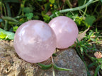 Polished Star Rose Quartz Spheres x 4 From Ambatondrazaka, Madagascar - Toprock Gemstones and Minerals 
