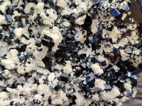 Natural Large Cascading Schorl Black Tourmaline Specimen with Feldspar and Hyalite Opal x 1 From Erongo, Namibia