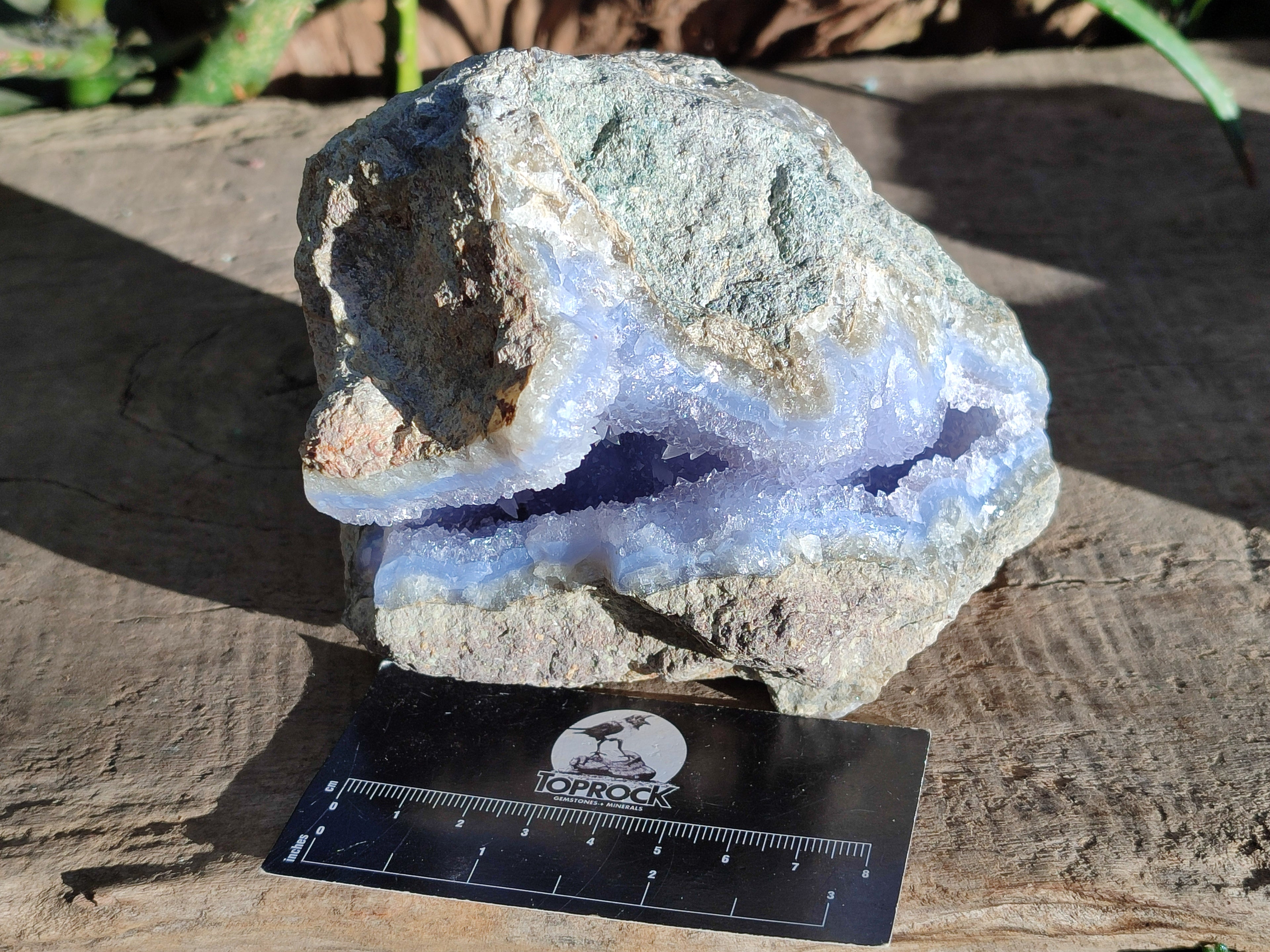 Natural Blue Lace Agate Geode Specimens x 4 From Nsanje, Malawi - Toprock Gemstones and Minerals 