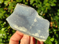 Natural Blue Lace Agate Geode Specimens x 4 From Nsanje, Malawi