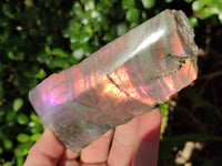 Polished On One Side Large Purple Flash Labradorite Plates x 6 From Tulear, Madagascar
