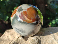 Polished Polychrome Jasper Spheres x 2 From Northwest Coast, Madagascar - Toprock Gemstones and Minerals 