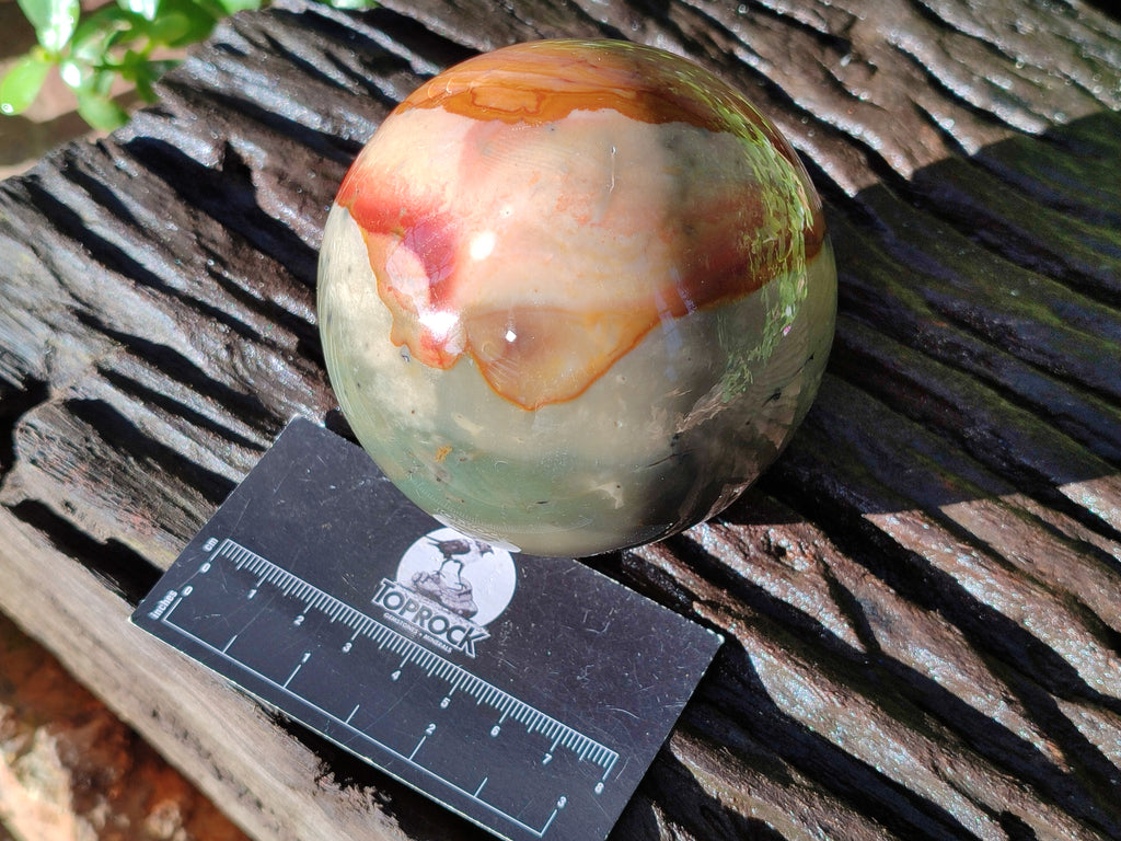 Polished Polychrome Jasper Spheres x 2 From Northwest Coast, Madagascar - Toprock Gemstones and Minerals 