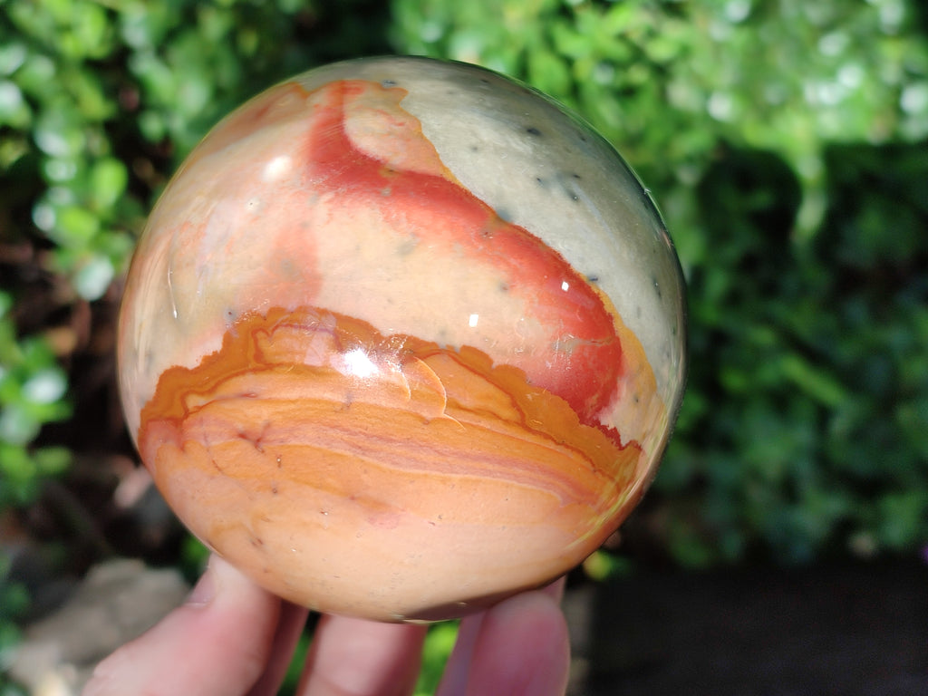 Polished Polychrome Jasper Spheres x 2 From Northwest Coast, Madagascar - Toprock Gemstones and Minerals 