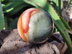 Polished Polychrome Jasper Spheres x 2 From Northwest Coast, Madagascar - Toprock Gemstones and Minerals 