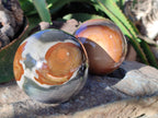 Polished Polychrome Jasper Spheres x 2 From Northwest Coast, Madagascar - Toprock Gemstones and Minerals 
