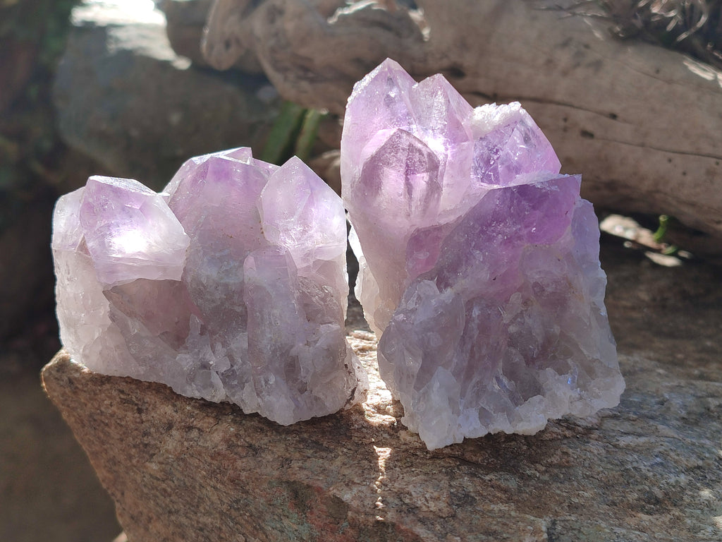Natural Jacaranda Amethyst Quartz Cluster x 6 From Mumbwa, Zambia - Toprock Gemstones and Minerals 
