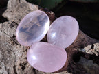 Polished Rose Quartz Palm Stones x 45 From Ambatondrazaka, Madagascar - Toprock Gemstones and Minerals 