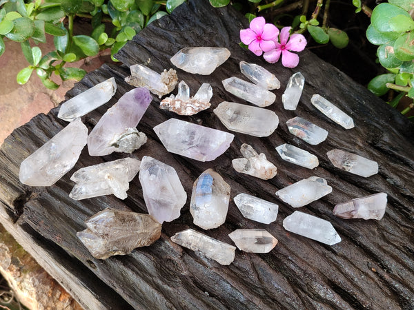 Natural Mixed Goboboseb Brandberg Quartz Crystals x 35 From Brandberg, Namibia