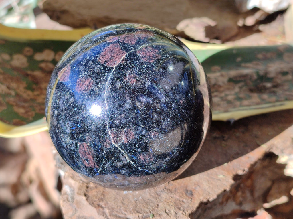 Polished Rare Blue Spark Iolite Water Saphire Spheres x 2 From Ambatofinandrahana, Madagascar - Toprock Gemstones and Minerals 