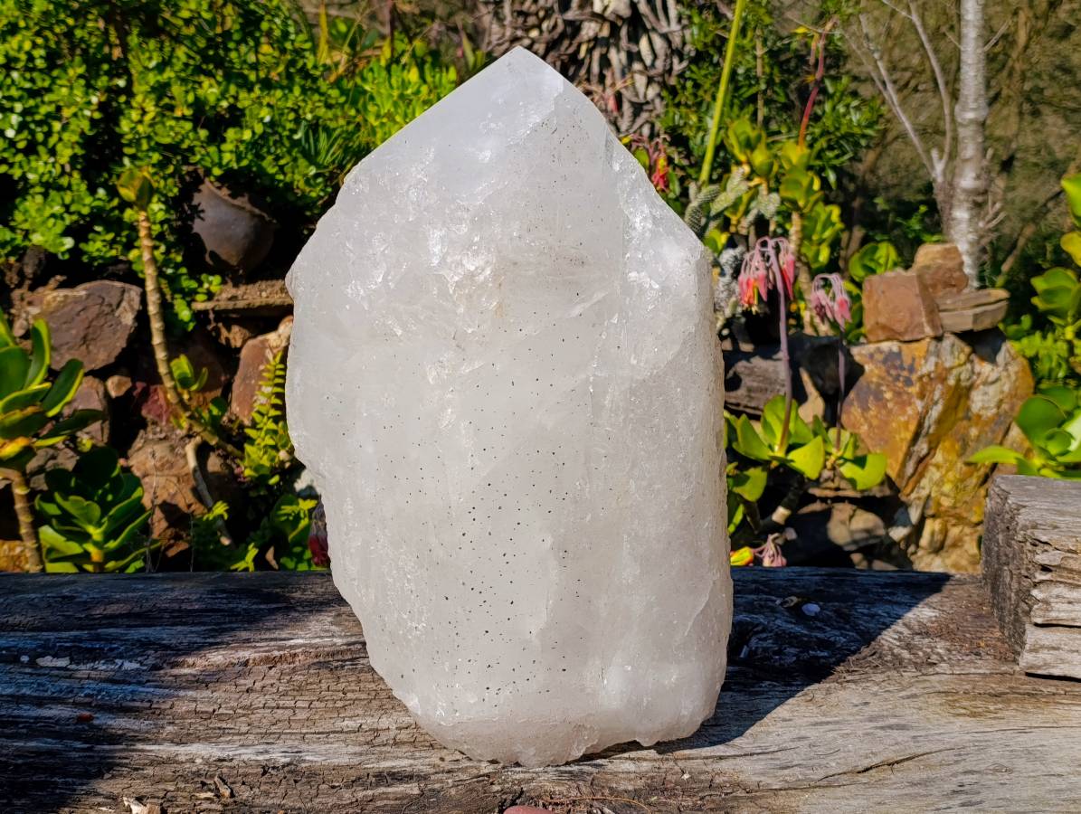 Polished XXL Pentium Quartz with Specular Hematite Inclusion x 1 From Madagascar - Toprock Gemstones and Minerals 