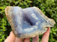 Natural Blue Lace Agate Geodes x 5 From Nsanje, Malawi