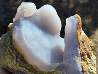 Natural Blue Lace Agate Specimens x 3 From Malawi