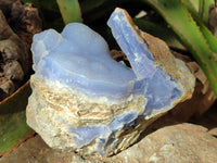 Natural Blue Lace Agate Specimens x 3 From Malawi