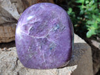 Polished Purple Lepidolite Standing Free Forms x 3 From Zimbabwe - Toprock Gemstones and Minerals 